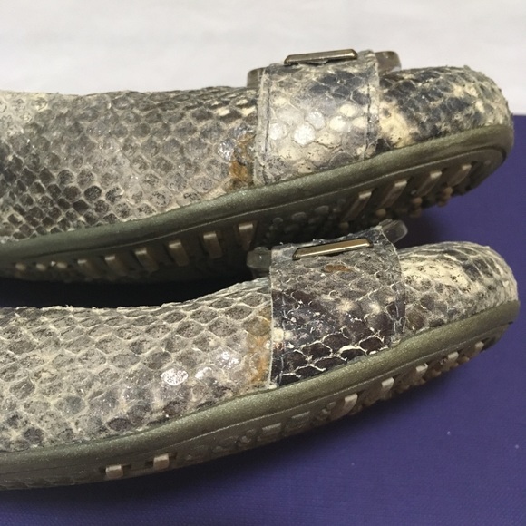 Stuart Weitzman Lucid Python-Embossed Flats - Picture 5 of 6